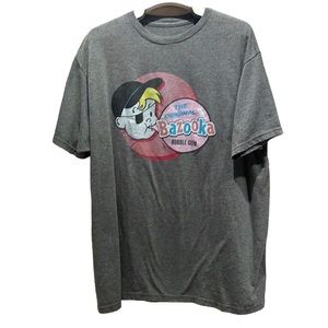 Tee Luv Men's Bazooka Joe Bubble Gum T-Shirt - Retro Topps Candy Shirt Size XL